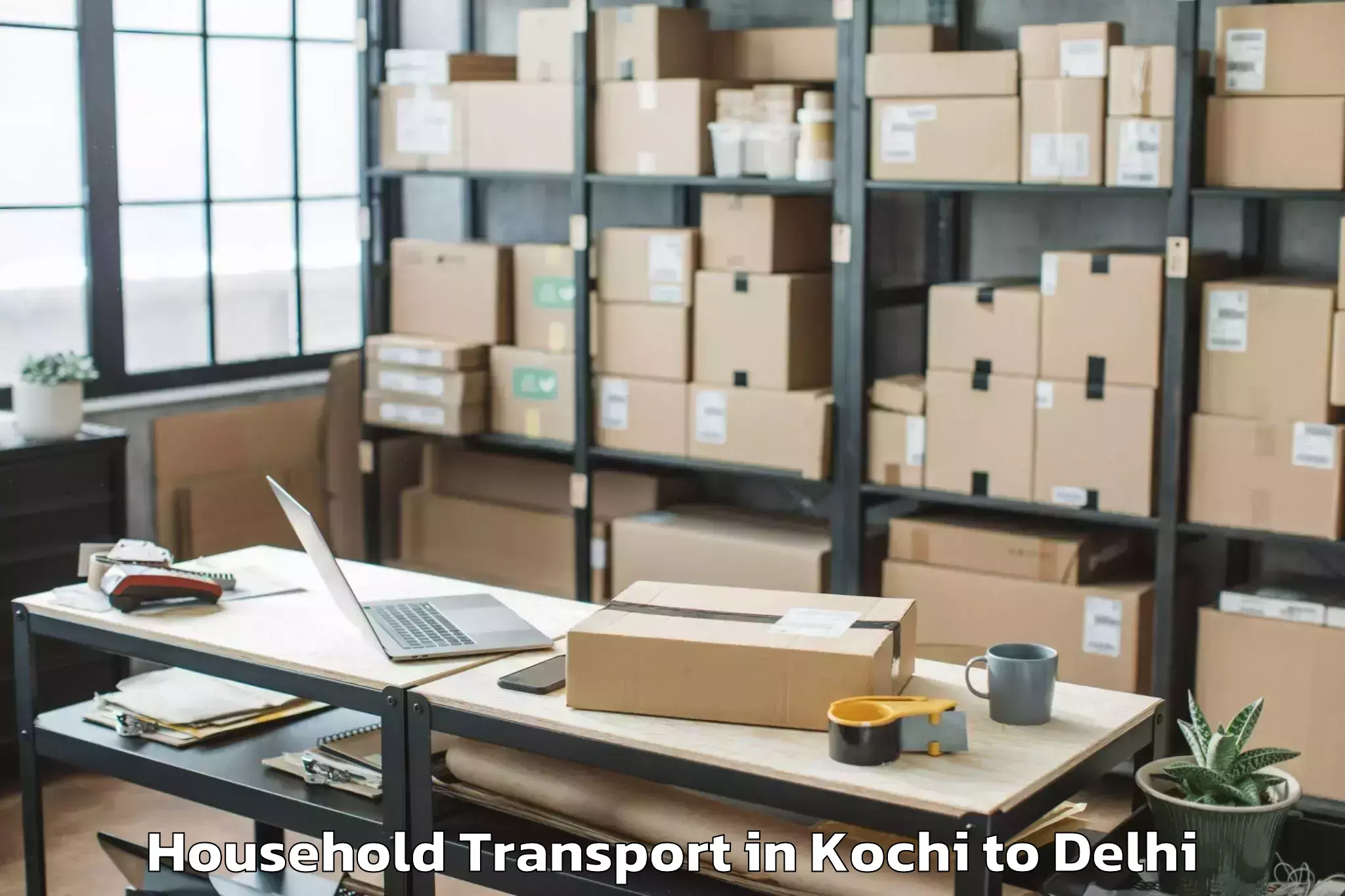 Affordable Kochi to Flatted Factory Complex Okhla Household Transport